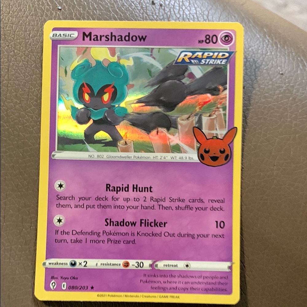 Marshadow Rapid Strike Trading Card